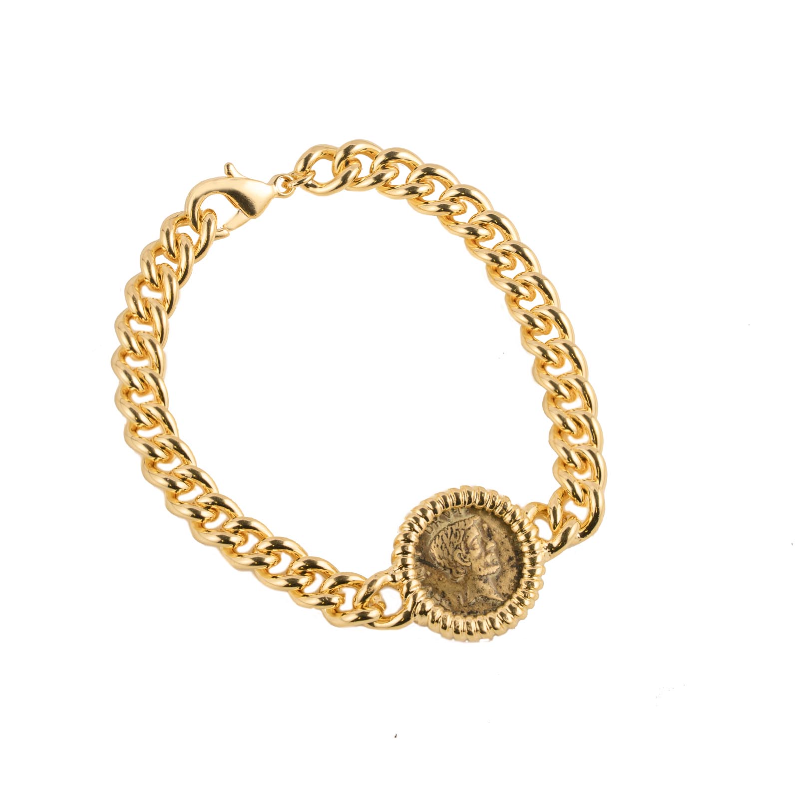 Bracciale Coin maglia snella